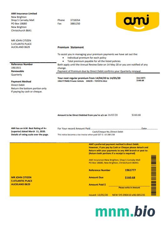 Nowa Zelandia ASB szablon w formacie excel pdf